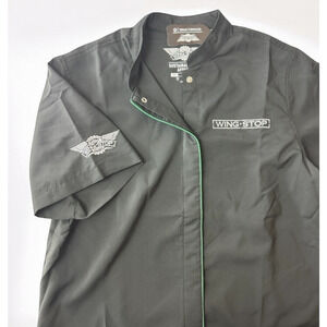 NEW Wingstop Restaurant Employee Uniform Short Sleeve Shirt Black Ladies Small